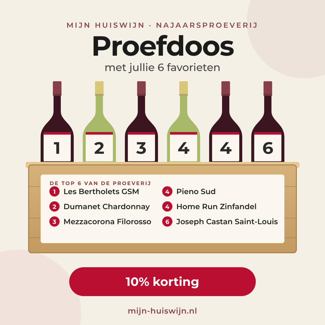 Proefdoos najaarsproeverij met de top 6 wijnen